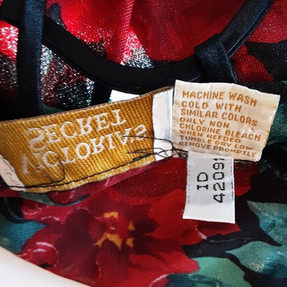 Victoria's Secret VINTAGE Gold Tag Matching Holiday Bow Negligé L + SleepShirt M - Picture 13 of 13